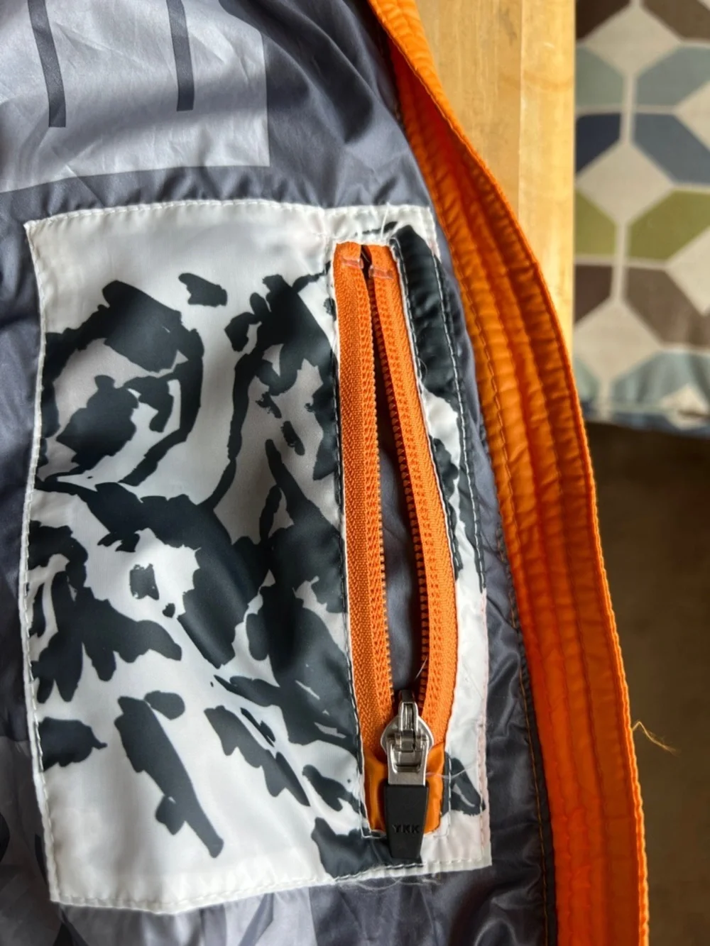 Never Orange Quilted Puffer Ski Vest